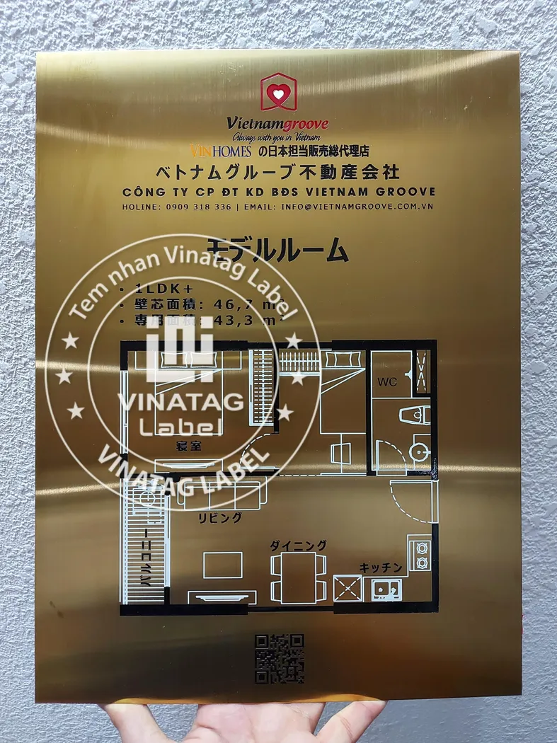 Bảng tên nhân viên inox đồng hợp kim